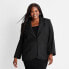 Фото #1 товара Women's Boucle Frayed Edge Blazer - Future Collective with Jenny K. Lopez Black