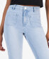 Фото #5 товара Juniors' High-Rise Patch-Pocket Flare-Hem Jeans