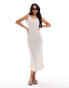 Фото #1 товара Vero Moda textured jersey maxi dress in cream