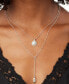 Silver-Tone Freshwater Pearl Two-Row Y Long Necklace