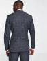 Фото #4 товара Jack & Jones Premium super slim fit check suit jacket in blue
