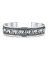 ფოტო #1 პროდუქტის Bali Style Good Luck Multi Elephant Bangle Cuff Bracelet For Women Solid Heavy Oxidized .925 Sterling Silver