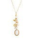 ფოტო #1 პროდუქტის 14K Gold Plated Dipped Imitation Pearl Locket Whistle Bell Charm Necklace