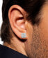 Фото #2 товара Men's Diamond Hexagon Halo Cluster Stud Earrings (1/6 ct. t.w.) in 10k White Gold