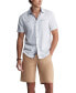 Фото #4 товара Men's Sinyl Striped Short Sleeve Button-Front Shirt