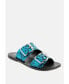 ფოტო #1 პროდუქტის KELLY Womens Flat Sandal with Buckle Straps