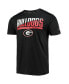 ფოტო #3 პროდუქტის Men's Black Georgia Bulldogs Wordmark Slash T-shirt