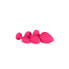 Фото #2 товара 3 Pieces Butt Plug Set with Crystal Silicone Pink