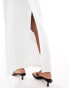 4th & Reckless Petite exclusive linen look maxi seam detail skirt co-ord in white