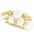 ფოტო #3 პროდუქტის EFFY® Cultured Freshwater Pearl (4-1/2 - 7mm) Beaded Coil Ring in 14k Gold