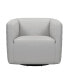 Фото #2 товара Melanie 31" Swivel Genuine Leather Barrel Chair