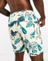 ONLY & SONS swimshorts in white floral print