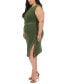 Plus Size Astor Studded Side-Slit Midi Dress