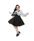 ფოტო #1 პროდუქტის Plus Size Brionne Pinafore Skirt