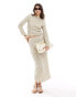 Фото #2 товара Vero Moda textured midi skirt co-ord in beige