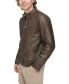 ფოტო #3 პროდუქტის Men's Faux Leather Racer Jacket