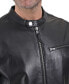 Фото #3 товара Men's Classic Leather Café Racer Jacket