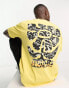 Фото #2 товара Element multi graphic back print t-shirt in marigold yellow