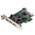 StarTech.com 4 Port PCI Express Low Profile High Speed USB Card - PCIe - USB 2.0 - Green - CE - FCC - REACH - TAA - VIA/VLI - VT6212 - 0.48 Gbit/s