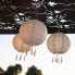 Set mit 3 Solarlaternen LUMISKY HIMALAYA 30 cm Beige, Creme und festliche Hochzeit warmweie LED