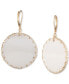 Gold-Tone & Colored Disc Drop Earrings