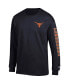 ფოტო #3 პროდუქტის Men's Black Texas Longhorns Team Stack Long Sleeve T-shirt