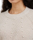 Women's Imitation Pearl Long-Sleeve Lightweight Sweater