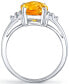 Citrine (2-3/4 ct. t.w.) & Diamond (1/20 ct. t.w.) Ring in Sterling Silver