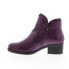Фото #10 товара Miz Mooz Jet Womens Purple Leather Zipper Ankle & Booties Boots