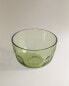 Hammered glass bowl