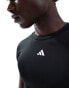 adidas Performance Techfit Compression Training t-shirt in black