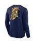 Фото #3 товара Men's Navy Notre Dame Fighting Irish Hometown Play Like A Champion Today Logo 2-Hit Long Sleeve T-shirt