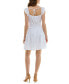 ფოტო #5 პროდუქტის Juniors' Square-Neck Smocked-Waist Tiered Dress