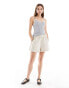 Mango lace trim cami vest in grey