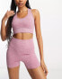 Фото #1 товара Urban Threads seamless racer back sports crop top in pink