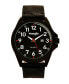 ფოტო #1 პროდუქტის Men's Watch, 48MM IP Black Case, Black Dial, White Arabic Numerals, Black Strap, Analog, Red Second Hand, Date Function