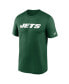 Фото #3 товара Men's Green New York Jets Legend Wordmark Performance T-shirt