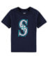 ფოტო #1 პროდუქტის Toddler Boys and Girls Navy Seattle Mariners Team Crew Primary Logo T-shirt