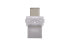 Kingston DataTraveler microDuo 3C 128GB - 128 GB - USB Type-A / USB Type-C - 3.2 Gen 1 (3.1 Gen 1) - 100 MB/s - Cap - Silver