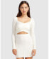 ფოტო #1 პროდუქტის Women's Forget Me Not Knit Crop Top