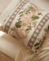 Floral print cushion cover