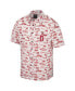 Фото #2 товара Men's White Stanford Cardinal Spontaneous is Romantic Camp Button-Up Shirt