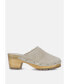 CEDRUS Womens Fine Suede Studded Mules