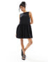 ASOS DESIGN sleeveless smock mini dress with low back in black Черный, 36 - фото #5