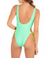 Фото #2 товара Juniors' Solid Scrunch One-Piece Swimsuit