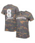 ფოტო #1 პროდუქტის Women's Threads Lamar Jackson Camo Baltimore Ravens Name & Number V-Neck Tri-Blend T-shirt