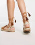 Фото #4 товара Urban Revivo espadrille tie up sandal in beige