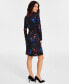 Фото #2 товара Petite Floral Print Faux-Wrap Dress, Created for Macy's