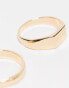 Фото #3 товара Faded Future 3 pack of signet and band rings in gold