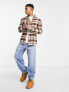 Lee Leesure check flannel shirt in brown